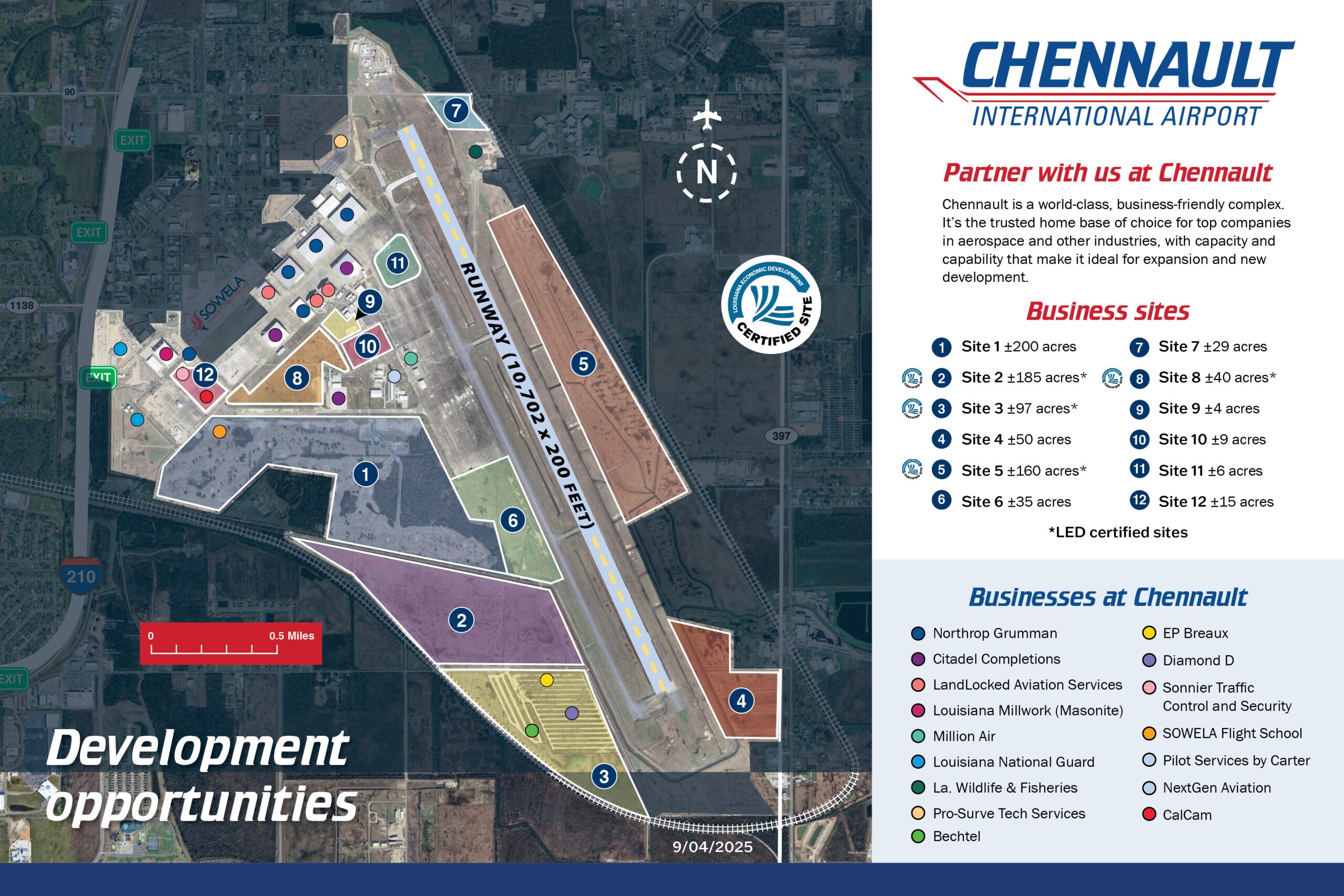 Chennault International Airport Real Estate Map with development opportunities